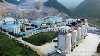 柳州年产超500万吨、时产1800吨精品砂石骨料生产线实现绿色生产！